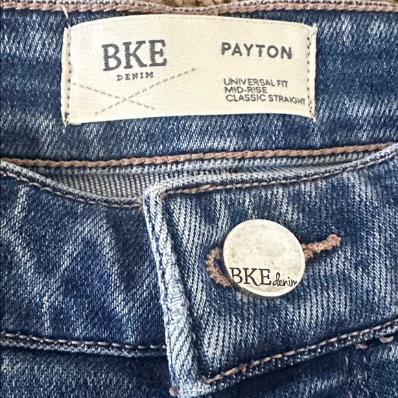 BKE Payton Mid rise Straight Leg Blue Jeans 26x34 - Picture 2 of 6